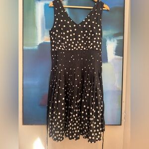 Nomad Black and White 100 % Cotton Polka Dot Dress